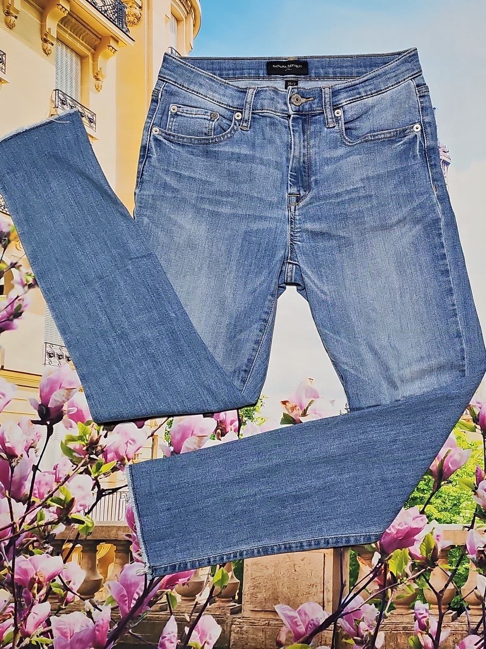 Banana Republic Skinny Raw Hem Jeans Size 26/2